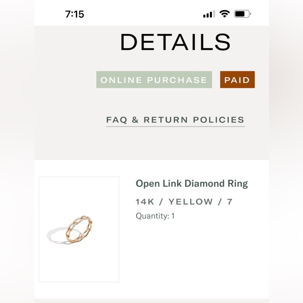 Aurate Open Link Diamond Ring 14k Gold | Size 7 - Picture 11 of 11